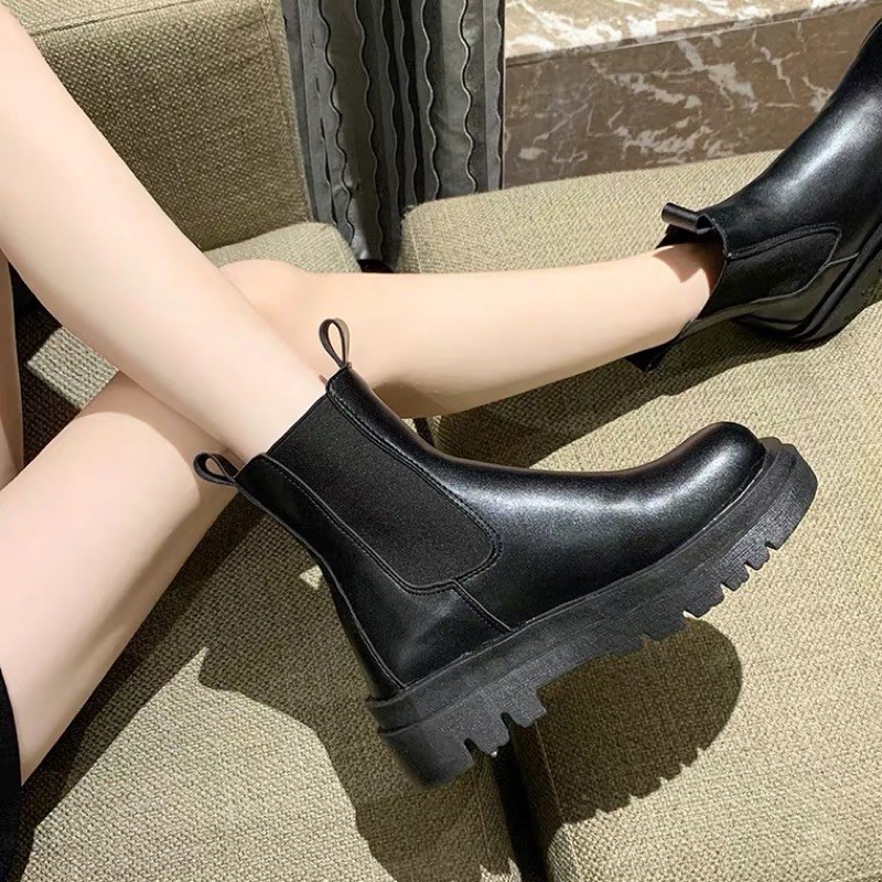 [ORDER TAOBAO] (SẲN) Giày boots khoá kéo cổ cao ulzzang kèm ảnh thật hình cuối có sẳn | BigBuy360 - bigbuy360.vn