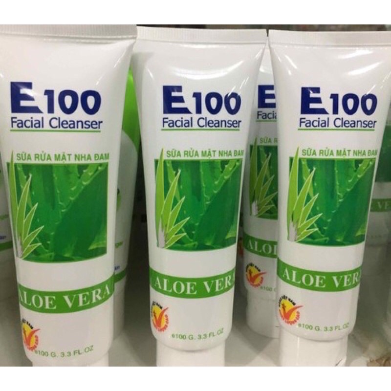 Sữa rửa mặt E100 nha đam 100g