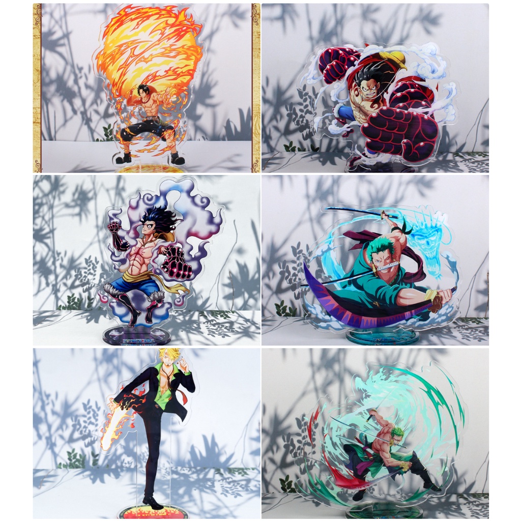 Tượng Mica Standee One piece để bàn trang trí bàn làm việc bàn gaming