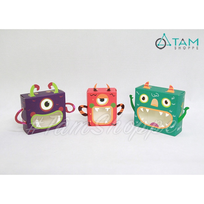 Hộp giấy đựng kẹo Halloween xếp gấp đứng ngang HLW-HGDK-01