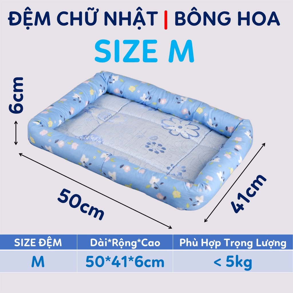 Nệm cho chó mèo ổ đệm mát mùa hè hình chữ nhật PetX