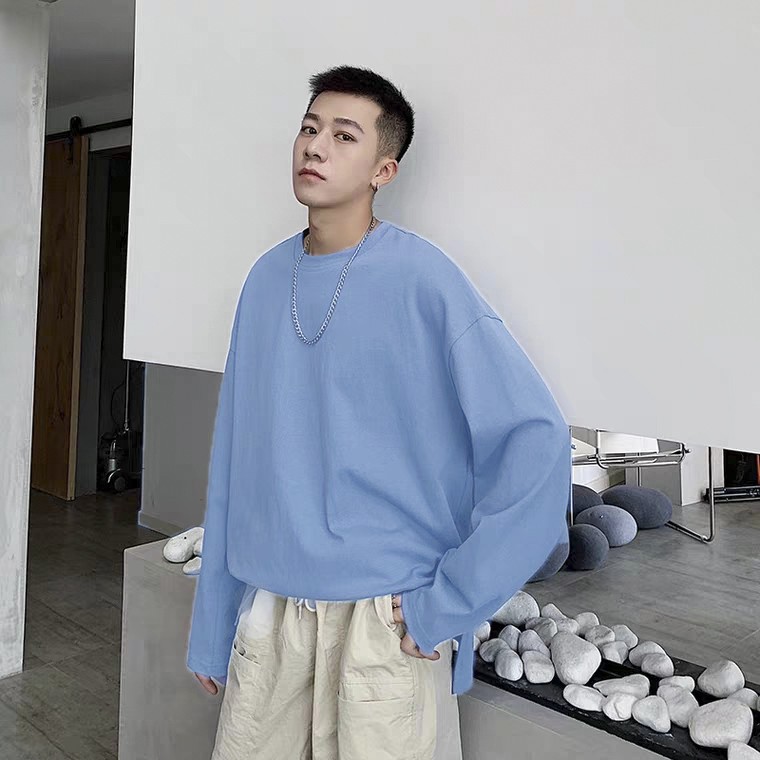 ( NHIỀU MÀU ) Áo thun nam nữ trơn tay dài form rộng Longtee