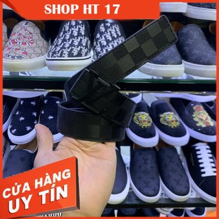 XẢ KHO Thắt lưng nam LV caro mặt chữ kim loại