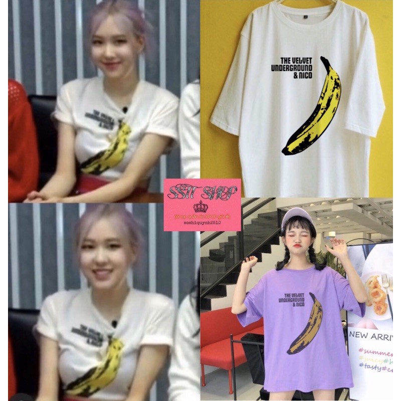 Áo BTS JHOPE JIMIN BP ROSE BANANA đơn giản