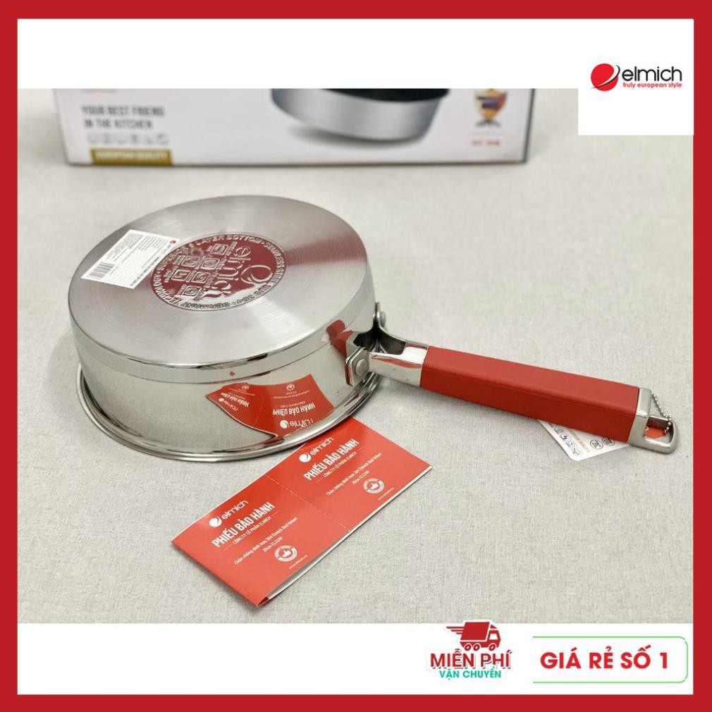 CHẢO CHỐNG DÍNH ELMICH INOX 304 RED VELVET 24CM EL3250, CHẢO ELMICH CHỐNG DÍNH BẾP TỪ 24CM