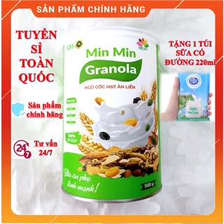 Ngũ cốc hạt và trái cây sấy ăn liền granola minmin