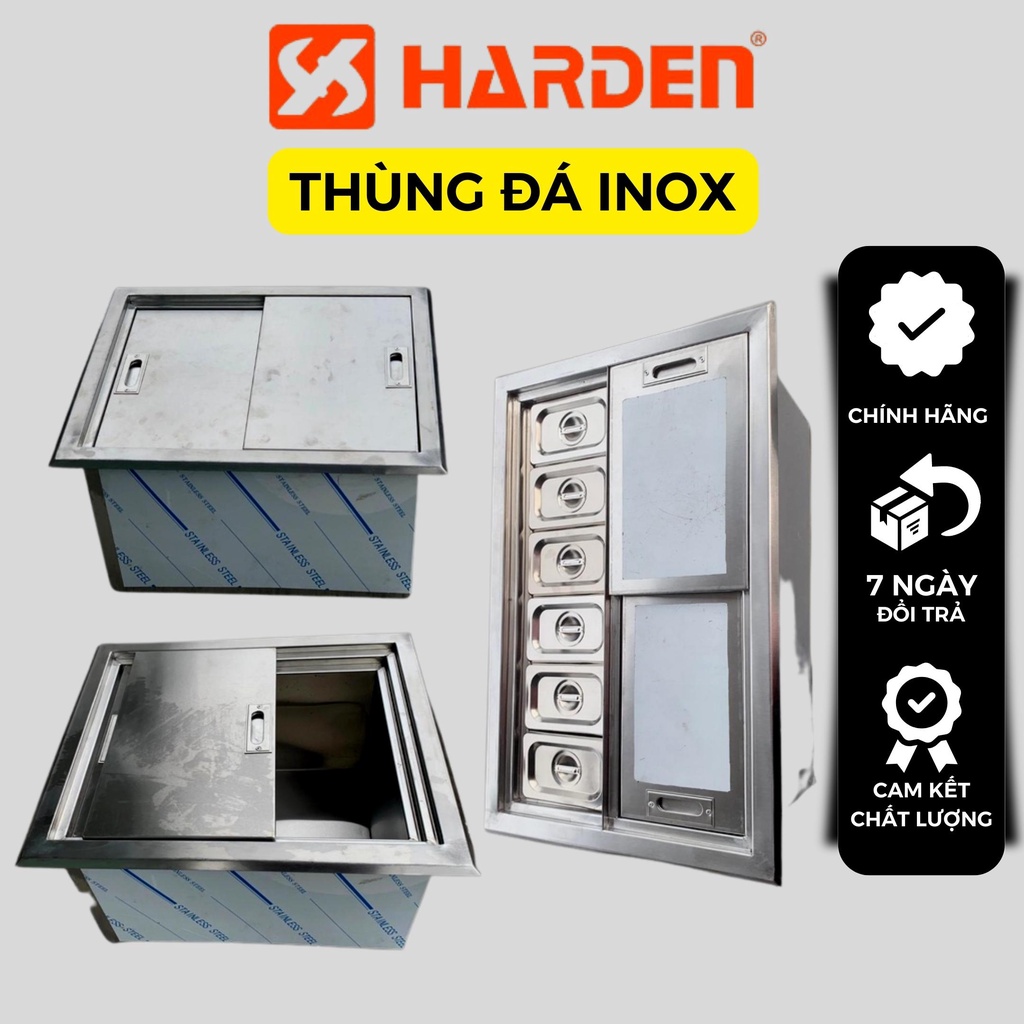 Thùng đá 3 lớp inox - Thùng đá âm bàn cho quầy Bar