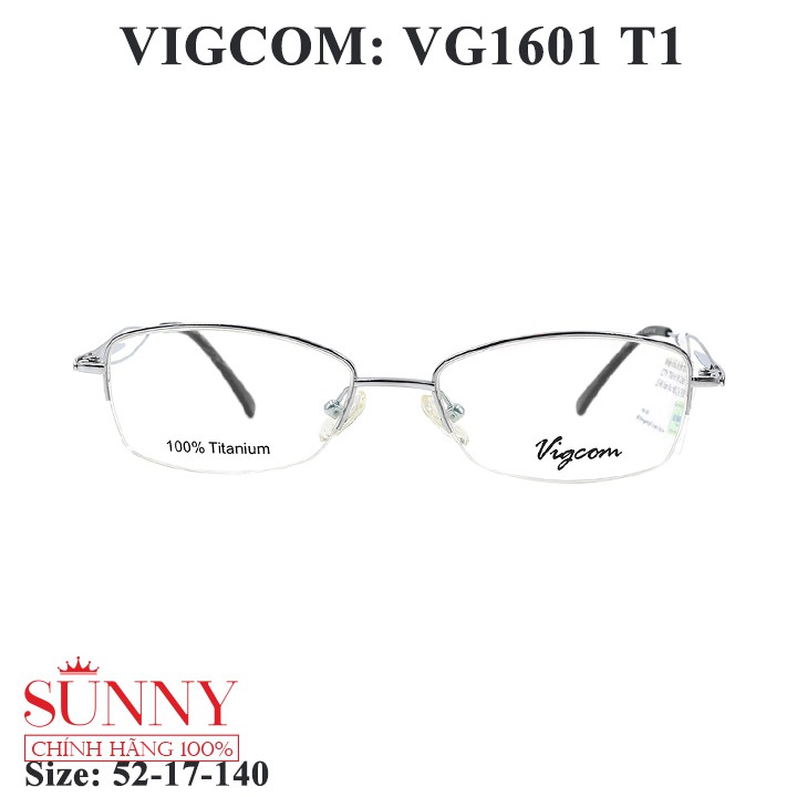 Gọng kính chính hãng nam nữ Vigcom VG1601 màu sắc thời trang ,thiết kế dễ đeo bảo vệ mắt