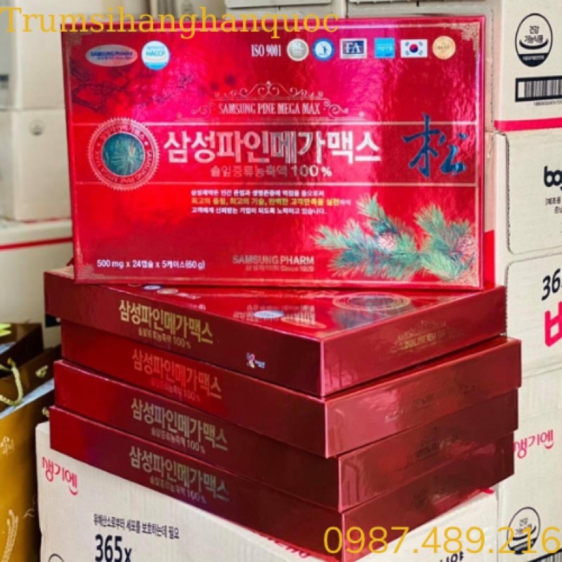 [ trumsihanghanquoc ] Tinh Dầu Thông Đỏ SamSung Hàn Quốc, Hộp 120V x 450mg