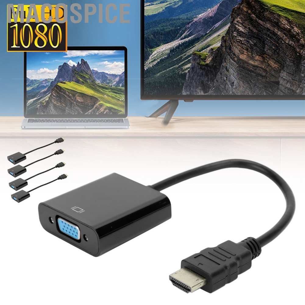 4 Cáp Chuyển Đổi Từ Macospice Từ Hdmi Sang Vga Cho Laptop Dvd Ps3 / X360 Box 1080p