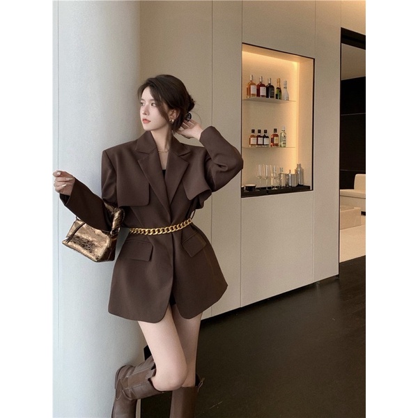 Áo brazer kèm đai siêu xinh hàng qccc loại 1