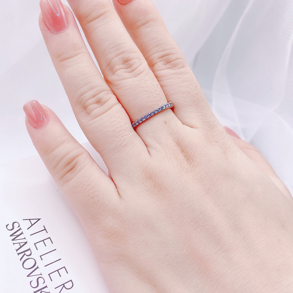 Nhẫn Vittore tone xanh độc lạ size 55 Swarovski