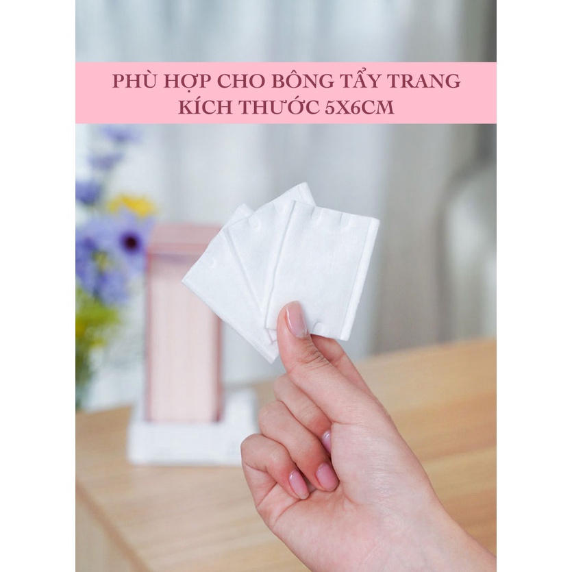 Hộp Đựng Lấy Bông Tẩy Trang Tự Động Thông Minh Tiện Lợi Vệ Sinh