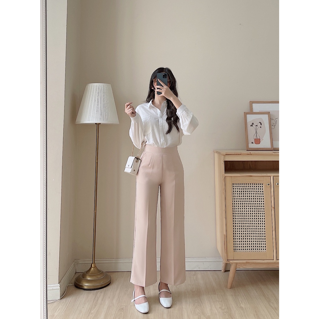 Quần suông chất tuyết Hàn LYRA, dáng culotes tôn dáng trơn basic dễ phối đồ-VSYQD0122