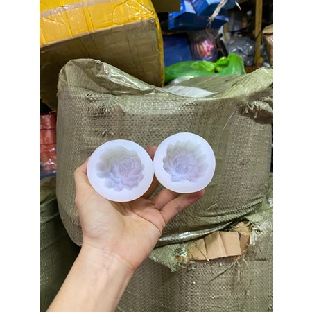 Khuôn Silicon Hoa Hồng Hoa Sen 1 Bông 2 Phân Loại 4.5Cm