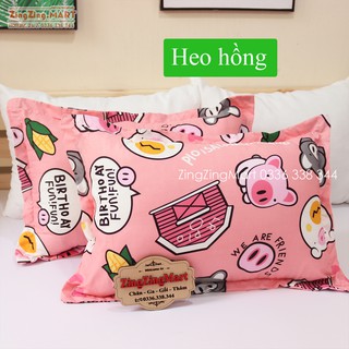 Vỏ Gối Nằm  Poly Cotton 45x65 cm, Áo gối nằm Gấu Nâu mẫu chọn lọc (Ghé Shop Lựa Thêm Sản Phẩm Nha)