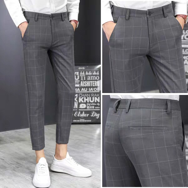 Quần Tây Âu Sọc Hàn Quốc Cực Hot 3 Màu Đơn Giản