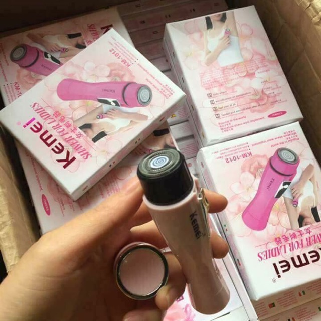 combo máy cạo lông Kemei
