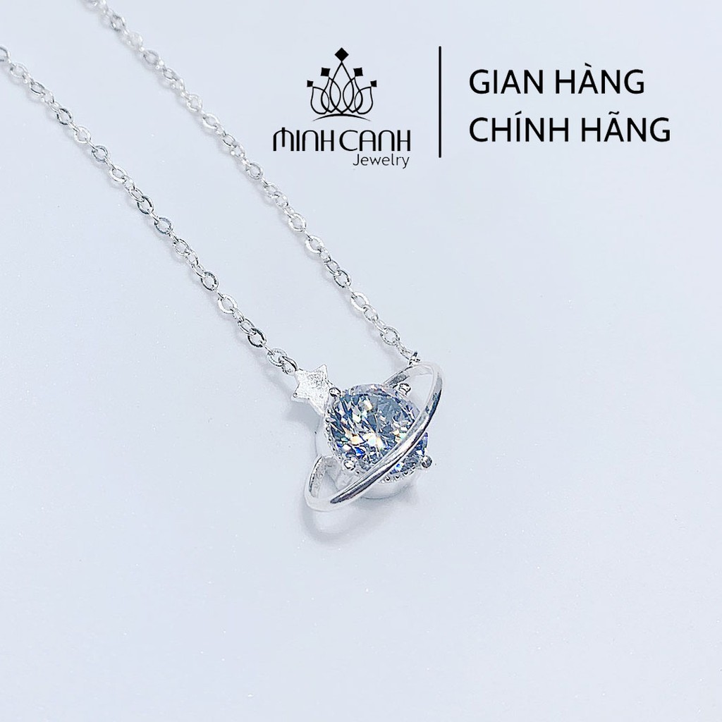 Dây Chuyền Bạc Hành Tinh Đính Đá - Minh Canh Jewelry