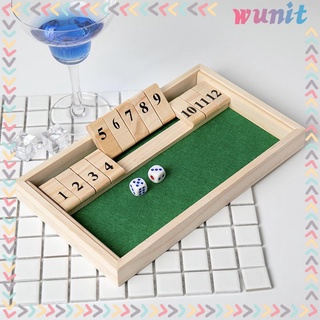 Bộ đồ chơi board game shut the box bằng gỗ 2 người chơi cổ điển cho người lớn và trẻ em