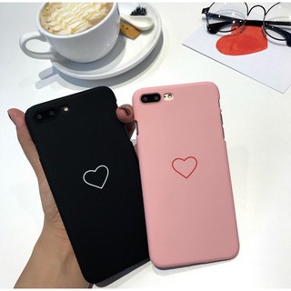 Ốp iPhone - Ốp lưng điện thoại nhựa cứng iPhone 6 6s 7 8 X Plus 6Plus hình trái tim