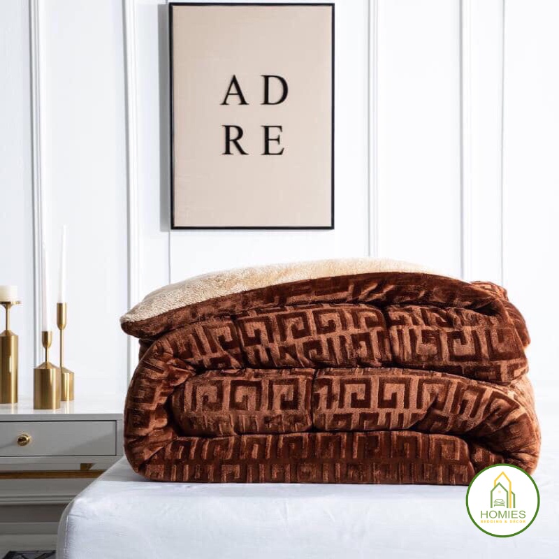 Chăn lông cừu Chữ Vạn Untimate 2 lớp mẫu mới 2020 siêu ấm - (Size 2m x 2m3)