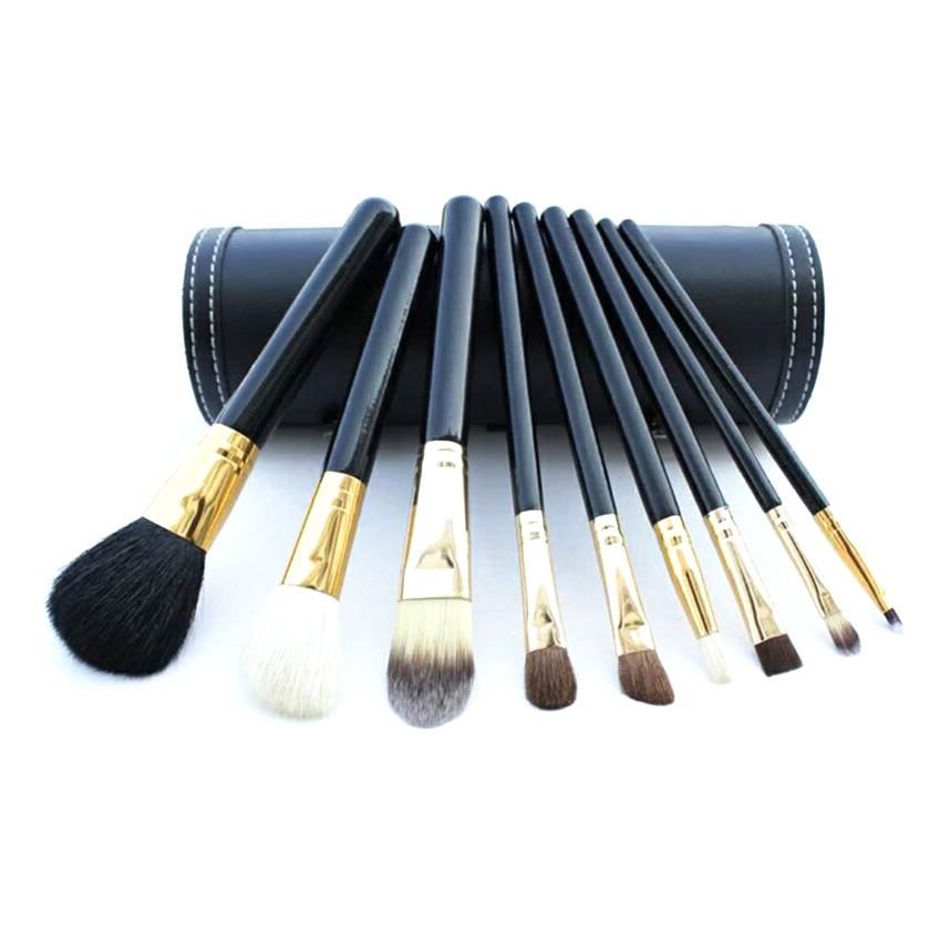 MAC Set 9 Cọ Trang Điểm Chuyên Nghiệp Thiết Kế Hình Trụ Tròn Thời Trang Cho Nữ