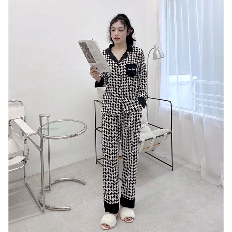 bộ pijama mặc nhà chất lụa mango | BigBuy360 - bigbuy360.vn