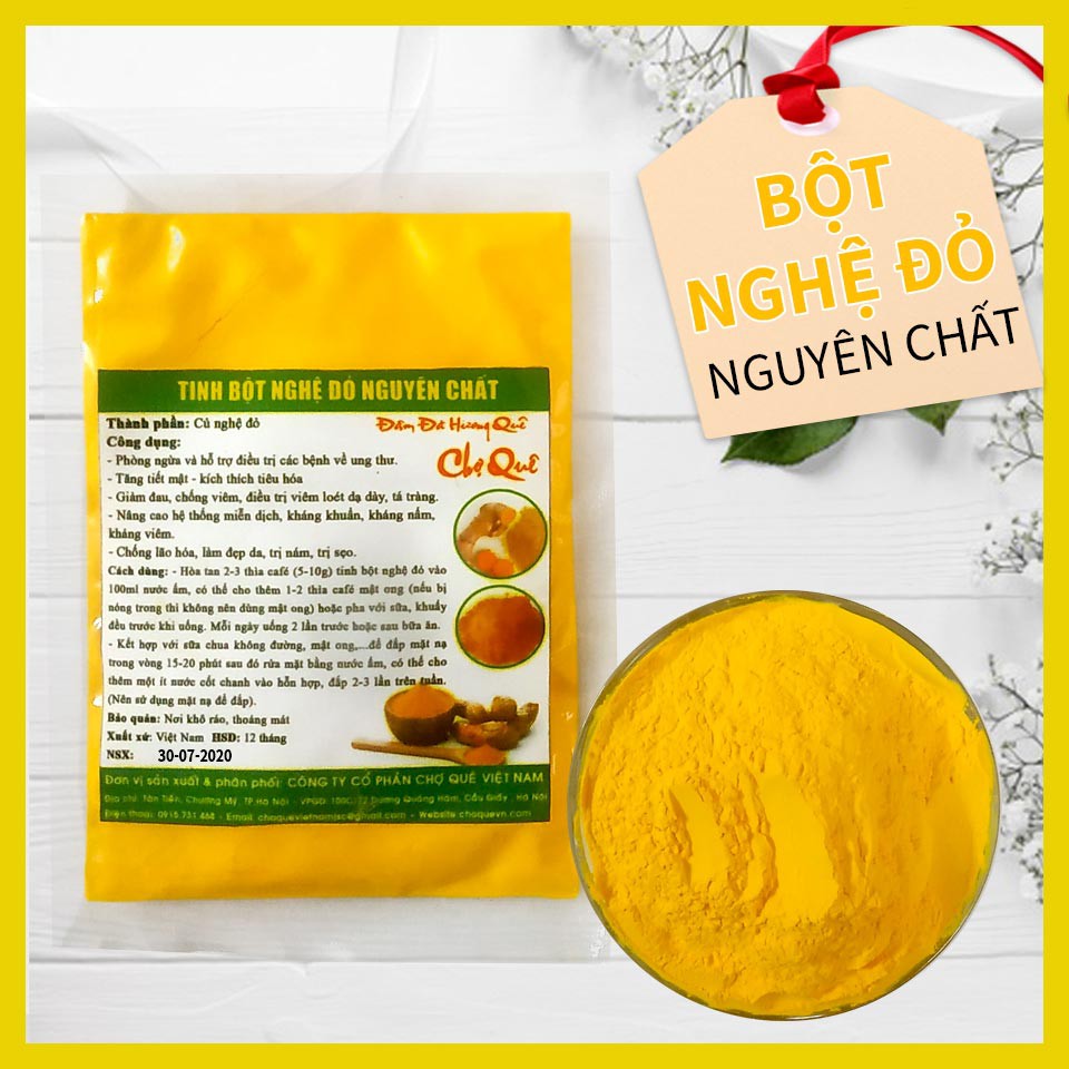 Tinh Bột Nghệ Đỏ [Bột Rau Củ] Tạo Màu Thực Phẩm Tự Nhiên Nguyên Chất Gói 20gr/50gr/100gr