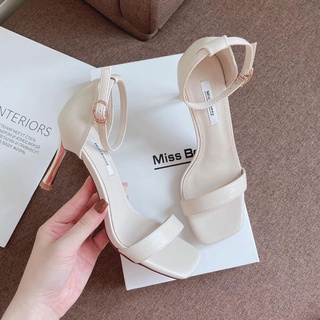 Giày gót đũa 7p da mềm bít gót-Bunny Shoes(K173)