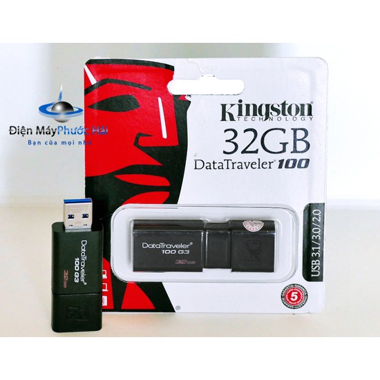 USB 32G 3.0 Kingston DT100G3 - Combo 2 cái FPT nhập khẩu
