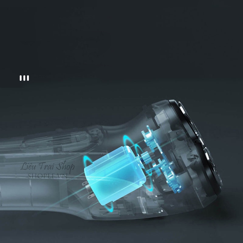 Máy cạo râu AUX sạc type C 3 mắt lưỡi kép 3D