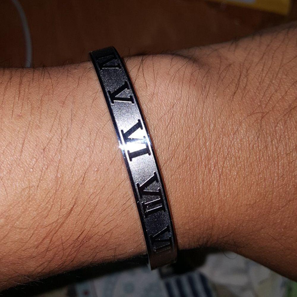 Vòng Tay Mặt Số La Mã Thời Trang Cho Cặp Đôi|Thép Titan