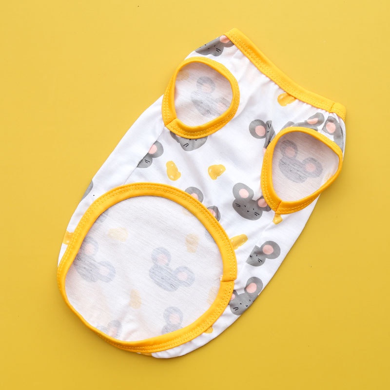 Áo Thun Mùa Hè In Họa Tiết Hoạt Hình Dễ Thương Cho Thú Cưng