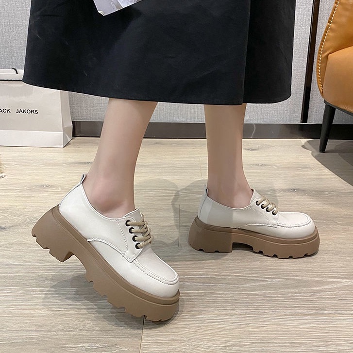 VỀ THÊM_Giầy oxford, slip on nữ 2 màu kem trắng mới