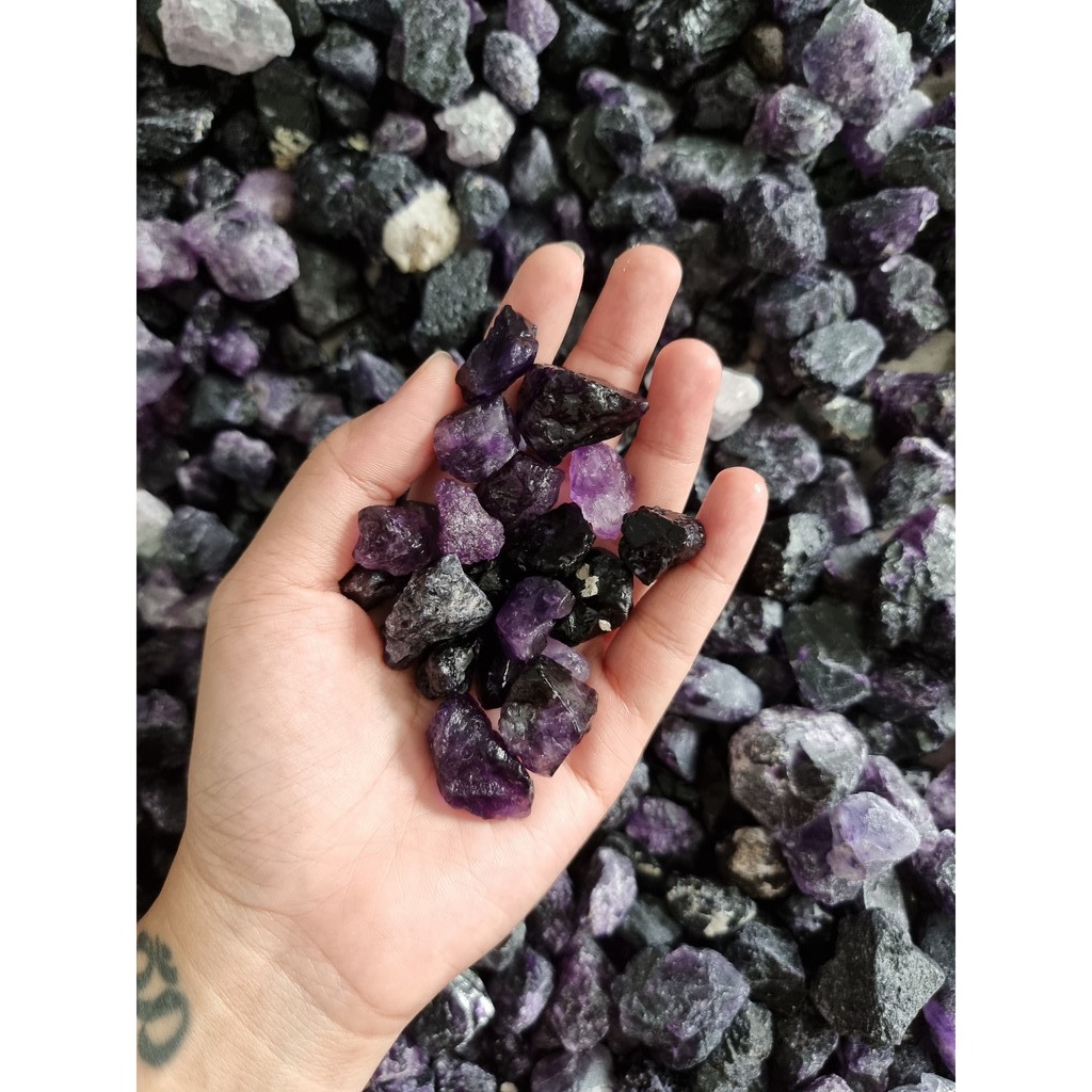 Đá thanh tẩy Fluorite thô đa sắc, dùng trong Tarot, Reiki, Thiền định, Phong thủy