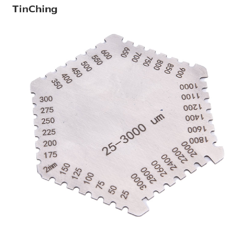 Lược Đo Độ Dày Màng Ướt Màu Bạc 25-3000um