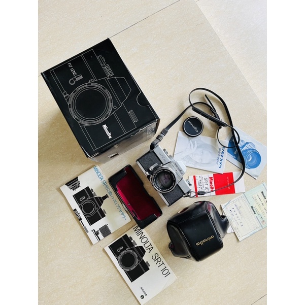 Máy ảnh film Minolta SRT101 + lens Minolta MC 55mm f1.7 ngàm MD