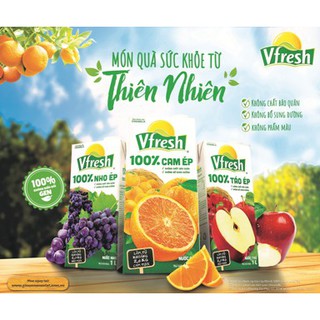 VINAMILK Nước Táo Ép 100% Vfresh 1 Lít (đủ 3 vị)
