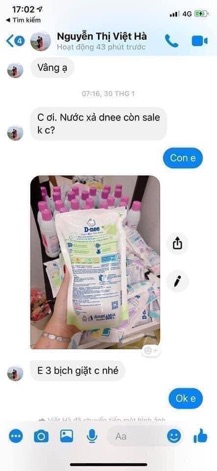 Nước giặt Dnee Thái Lan túi 600ml hxt