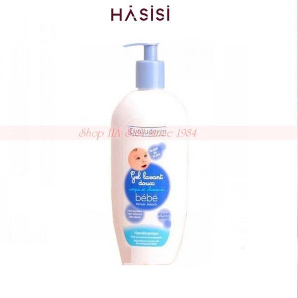 Tắm Gội Bé EVOLUDERM - Bebe Gentle Baby Cleansing Gel Body Hair 500ml