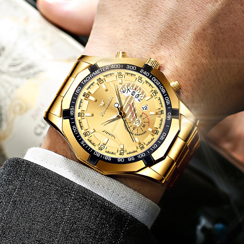 Đồng hồ đeo tay FNGEEN S001 bộ máy quartz dây đeo bằng thép không gỉ thời trang | BigBuy360 - bigbuy360.vn
