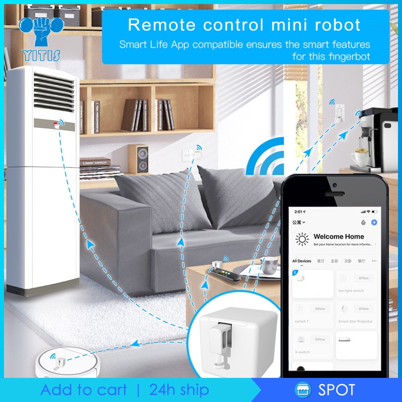 Nút Bấm Home Thông Minh Kết Nối Bluetooth