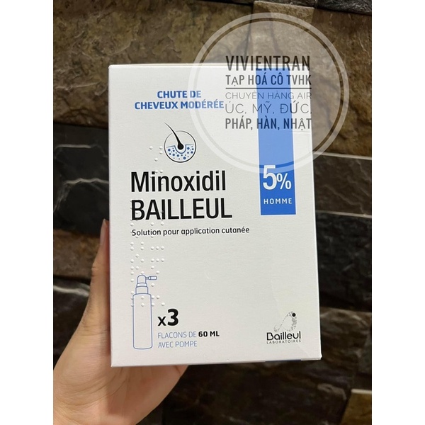 Xịt mọc tóc Minoxidil 5% nội địa Pháp