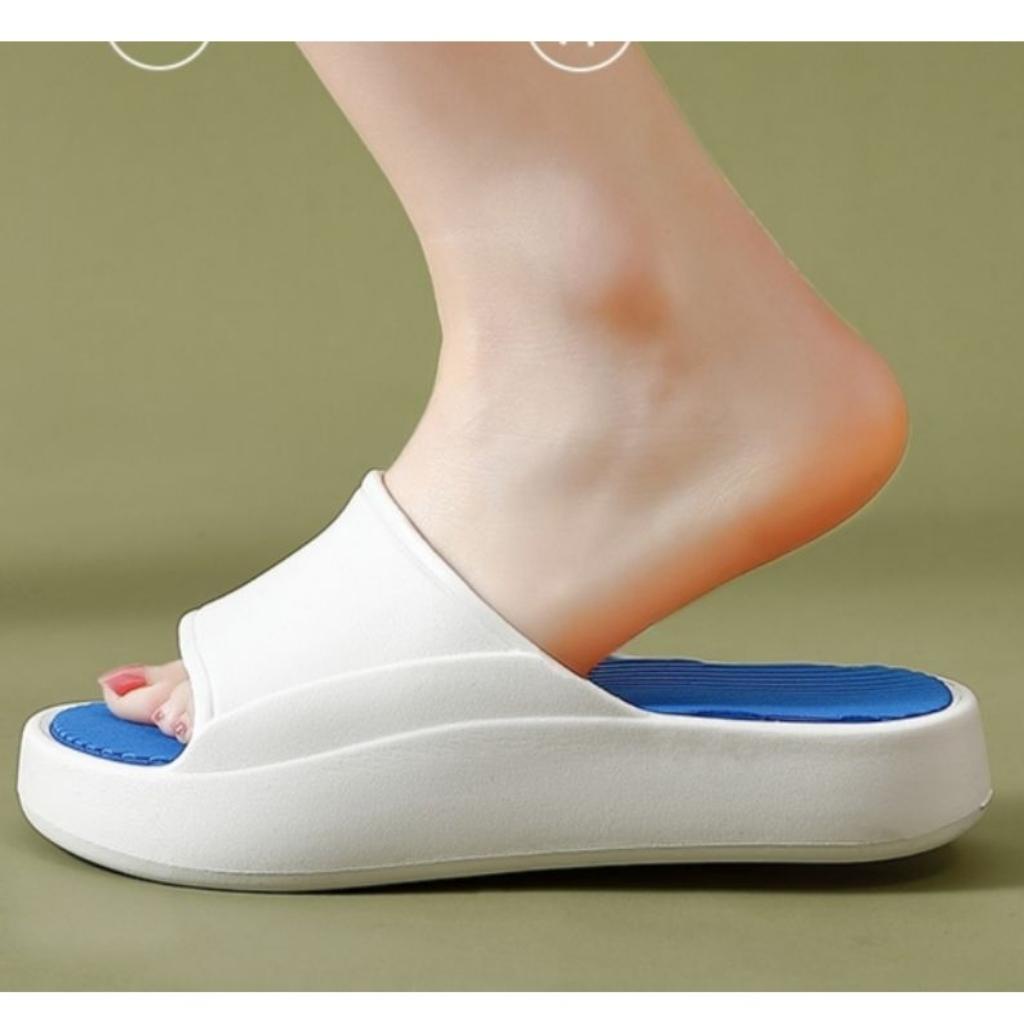 Dép nữ bánh mì quai ngang EVA đế độn cao 4cm chọn tăng 1 size