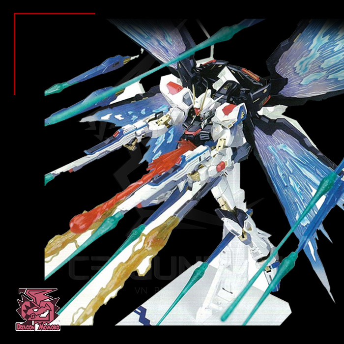 MÔ HÌNH GUNDAM MG HIRM 1/100 DRAGON MOMOKO ZGMF-X20A STRIKE FREEDOM GUNDAM METAL FRAME & WING OF LIGHT &EFFECT PART MMK