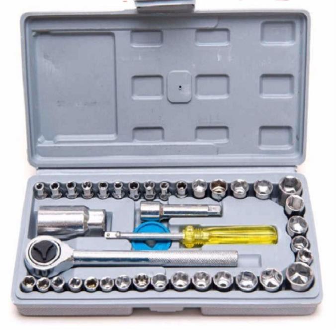 Bộ khấu mở siết ốc và bugi 40 chi tiết loại tốt