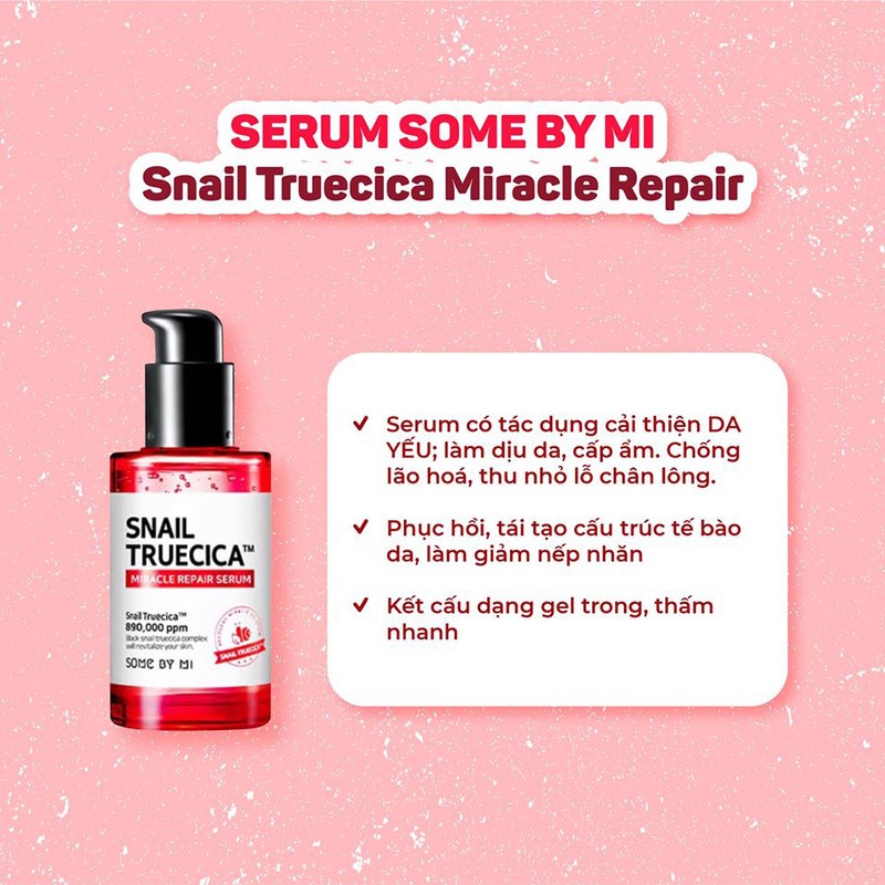 Bộ 3 Sản Phẩm Phục Hồi Da, Mờ Thâm, Sẹo Some By Mi Snail Truecica Miracle Repair (SRM100ml , Toner 135ml , Serum 50ml)