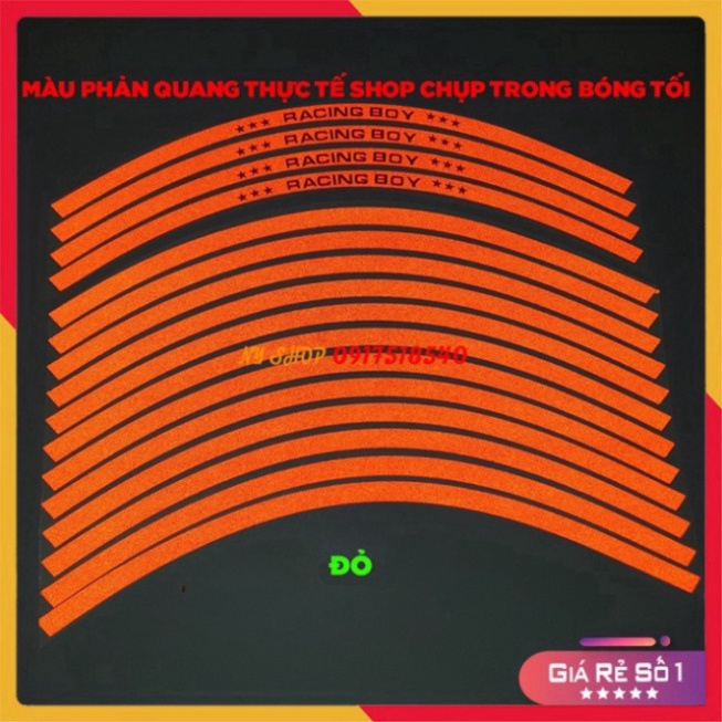 Tem ( Decal ) Dán Vành Phản Quang RCB Chính Hãng