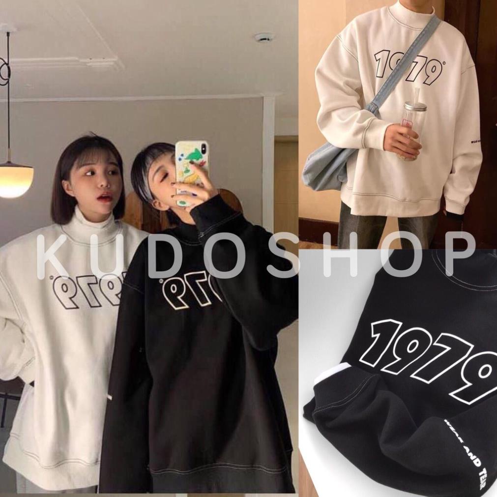 SALE Áo nỉ cổ lọ dáng dài phom thụng ulzzang trẻ trung năng động/ Áo hoodie nam nữ dài tay họa tiết chữ siêu hàn quốc